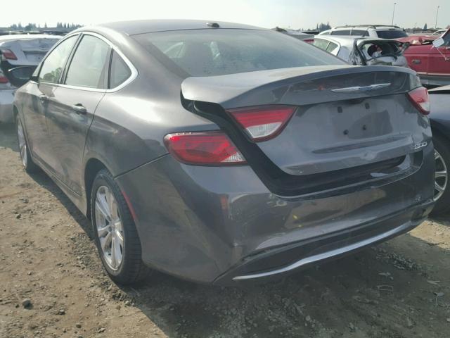 1C3CCCAB3FN688792 - 2015 CHRYSLER 200 LIMITE GRAY photo 3