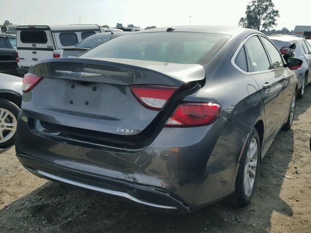 1C3CCCAB3FN688792 - 2015 CHRYSLER 200 LIMITE GRAY photo 4