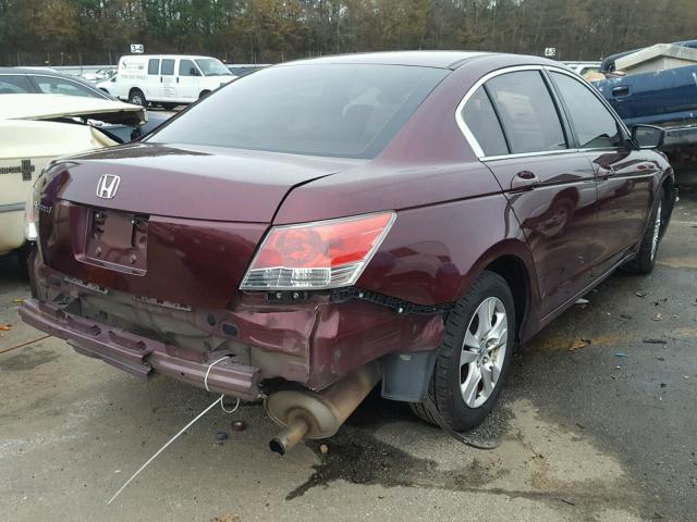 1HGCP26449A031081 - 2009 HONDA ACCORD LXP BURGUNDY photo 4