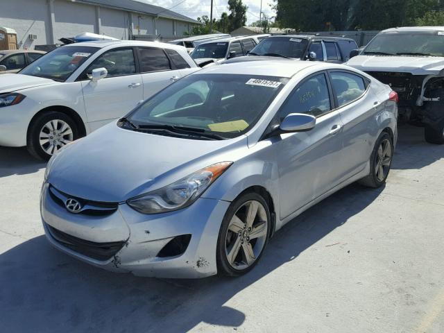 5NPDH4AE1DH423349 - 2013 HYUNDAI ELANTRA GL SILVER photo 2