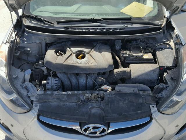 5NPDH4AE1DH423349 - 2013 HYUNDAI ELANTRA GL SILVER photo 7