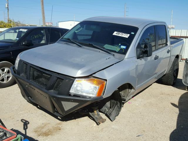 1N6AA0EC4BN303208 - 2011 NISSAN TITAN S SILVER photo 2