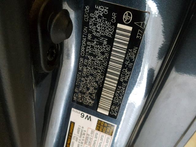 JTKDE177160128180 - 2006 TOYOTA SCION TC 黑色 照片 10