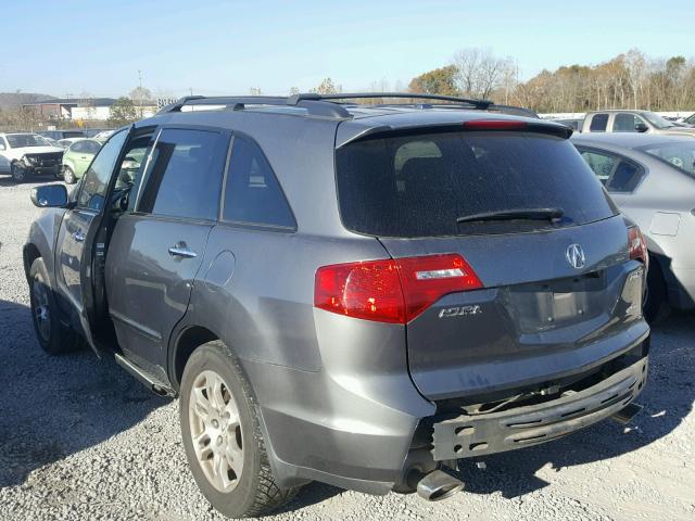 2HNYD28338H508515 - 2008 ACURA MDX TECHNO GRAY photo 3