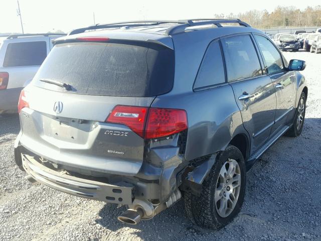 2HNYD28338H508515 - 2008 ACURA MDX TECHNO GRAY photo 4