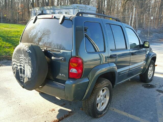 1J4GL58K32W302434 - 2002 JEEP LIBERTY LI GREEN photo 4