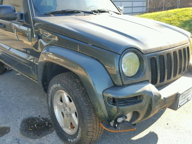 1J4GL58K32W302434 - 2002 JEEP LIBERTY LI GREEN photo 9
