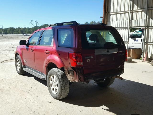 4F2CZ02Z08KM02678 - 2008 MAZDA TRIBUTE I RED photo 3