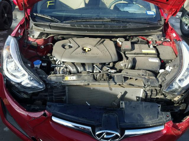 KMHDH4AE4GU648502 - 2016 HYUNDAI ELANTRA SE RED photo 7