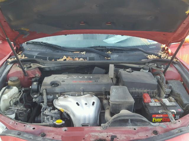 JTNBE46K673000146 - 2007 TOYOTA CAMRY NEW RED photo 7