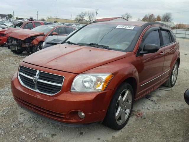 1B3HB78K67D159508 - 2007 DODGE CALIBER R/ ORANGE photo 2