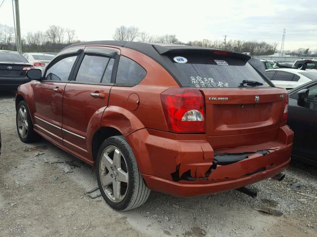 1B3HB78K67D159508 - 2007 DODGE CALIBER R/ ORANGE photo 3