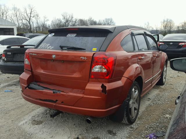 1B3HB78K67D159508 - 2007 DODGE CALIBER R/ ORANGE photo 4