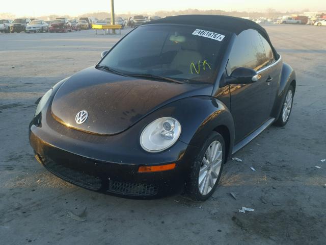 3VWRF31Y08M403154 - 2008 VOLKSWAGEN NEW BEETLE BLACK photo 2