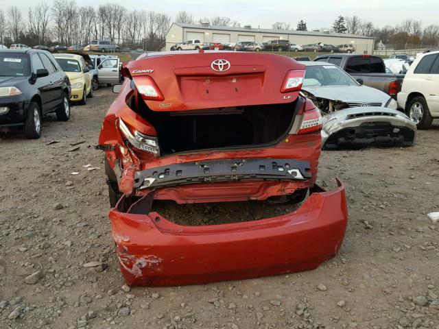 4T1BF3EK1BU709451 - 2011 TOYOTA CAMRY BASE RED photo 9