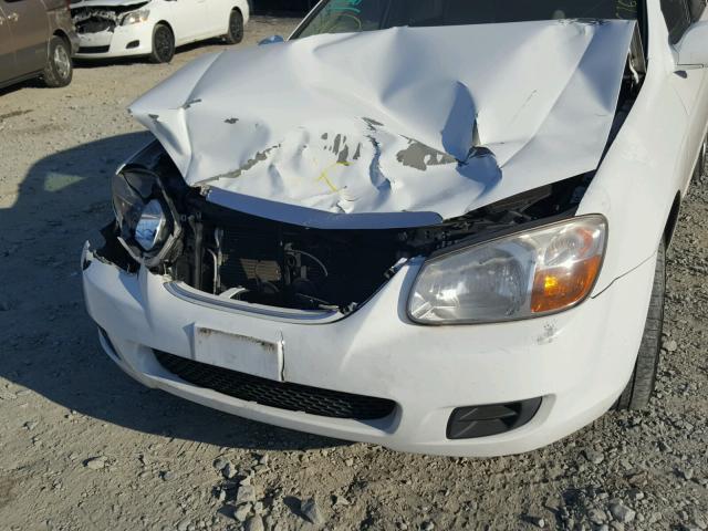 KNAFE121875380576 - 2007 KIA SPECTRA EX WHITE photo 9