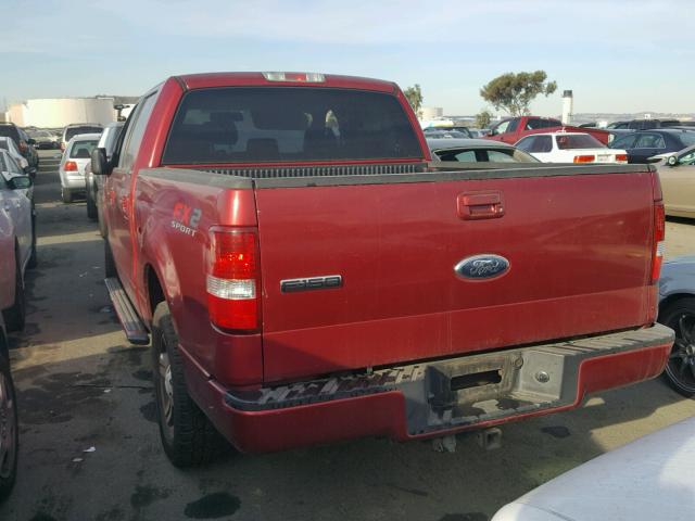 1FTPW12507KB02537 - 2007 FORD F150 SUPER RED photo 3