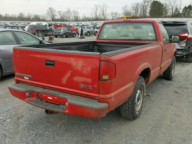 1GTDT14W1W8516603 - 1998 GMC SONOMA RED photo 4