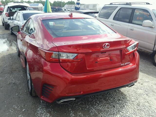 JTHHA5BCXG5003486 - 2016 LEXUS RC 200T RED photo 3