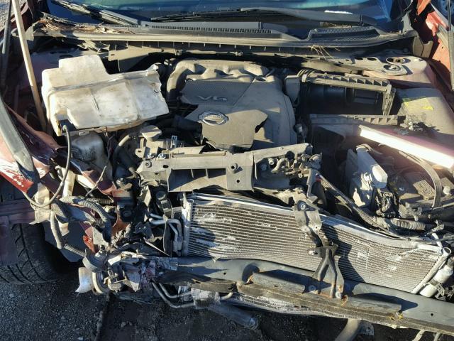 1N4AA5AP8AC874239 - 2010 NISSAN MAXIMA S RED photo 7