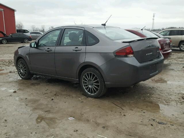 1FAHP3GN0BW109047 - 2011 FORD FOCUS SES GRAY photo 3