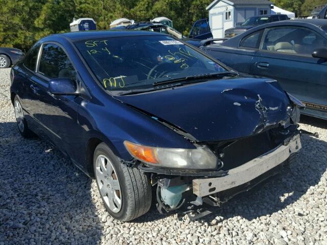 2HGFG12687H539521 - 2007 HONDA CIVIC LX BLUE photo 1