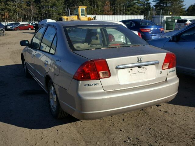 JHMES96643S002700 - 2003 HONDA CIVIC HYBR TAN photo 3