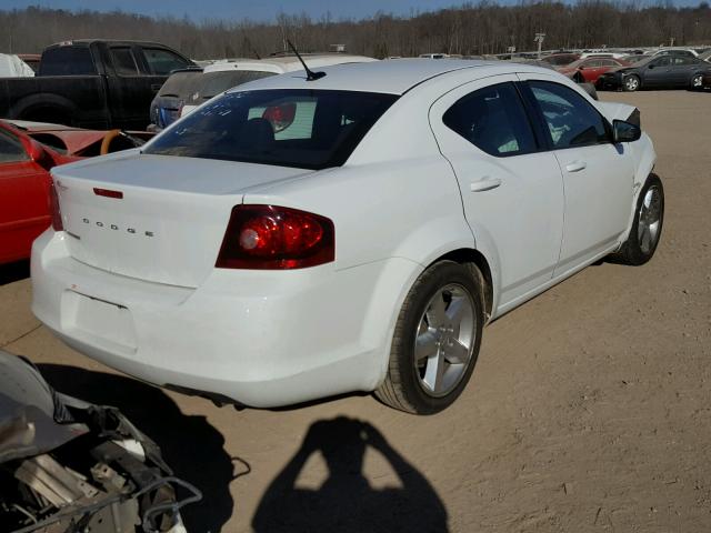 1C3CDZABXDN724944 - 2013 DODGE AVENGER SE WHITE photo 4