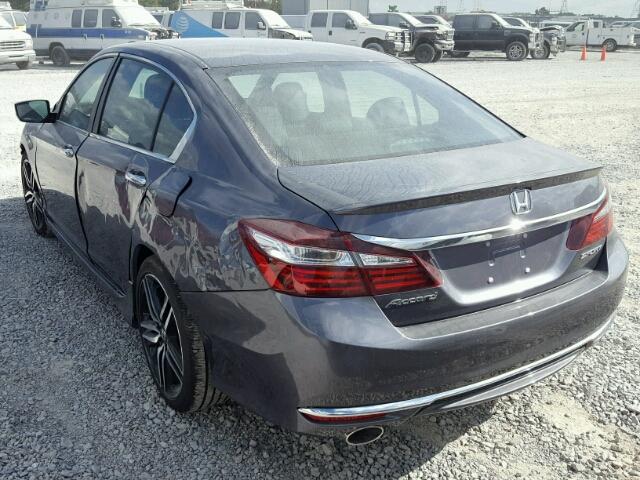 1HGCR2F52HA222693 - 2017 HONDA ACCORD SPO GRAY photo 3