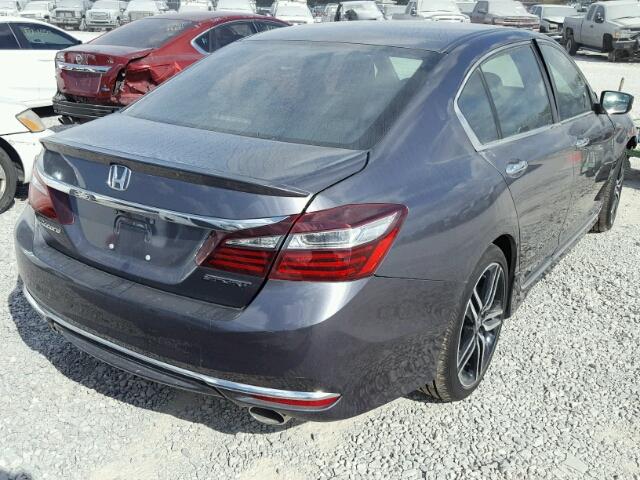 1HGCR2F52HA222693 - 2017 HONDA ACCORD SPO GRAY photo 4