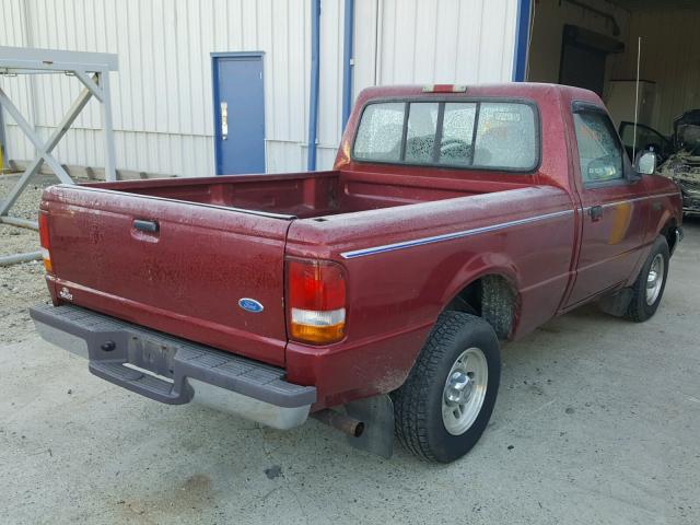 1FTCR10A5VTA36337 - 1997 FORD RANGER RED photo 4