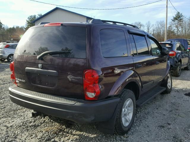 1D4HB38N95F575865 - 2005 DODGE DURANGO ST MAROON photo 4