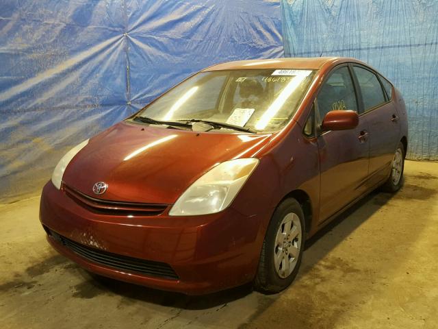 JTDKB22U540020376 - 2004 TOYOTA PRIUS MAROON photo 2