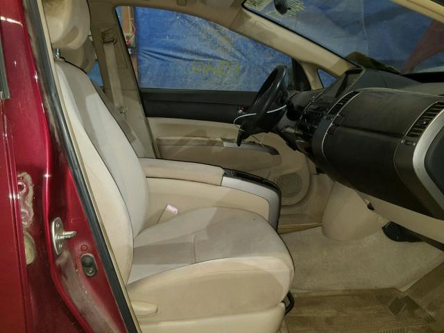 JTDKB22U540020376 - 2004 TOYOTA PRIUS 栗色 照片 5