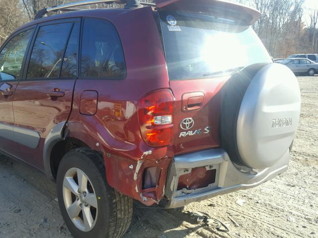 JTEHD20VX40009644 - 2004 TOYOTA RAV4 RED photo 9