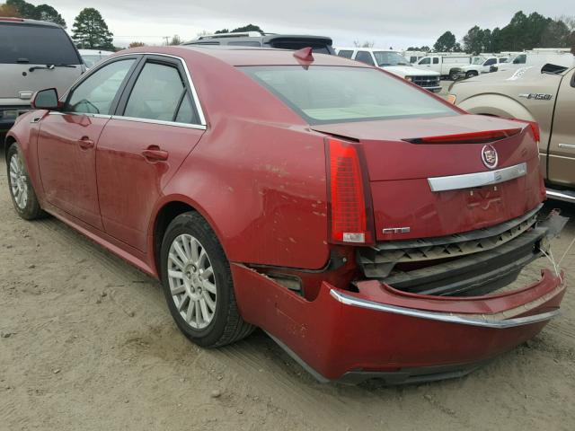 1G6DE5E51C0126556 - 2012 CADILLAC CTS LUXURY RED photo 3