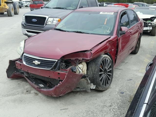 1G1ZT58F47F121179 - 2007 CHEVROLET MALIBU LT RED photo 2