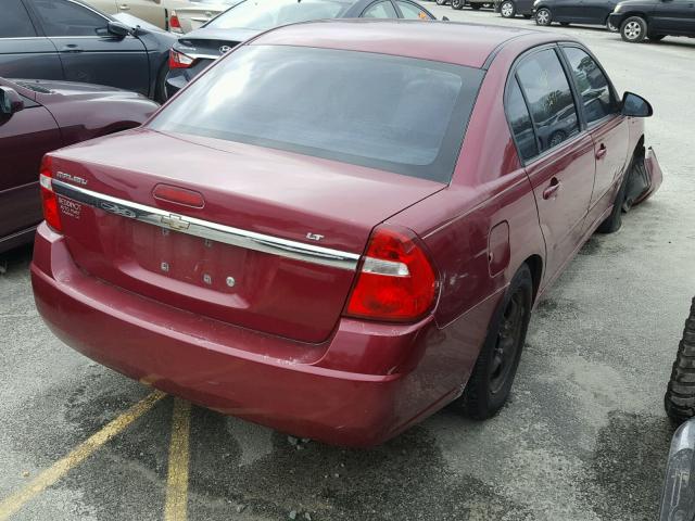 1G1ZT58F47F121179 - 2007 CHEVROLET MALIBU LT RED photo 4