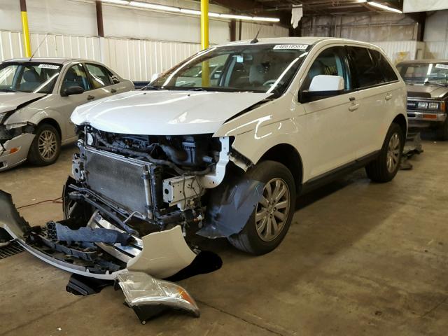 2FMDK3JC5ABB52423 - 2010 FORD EDGE SEL WHITE photo 2