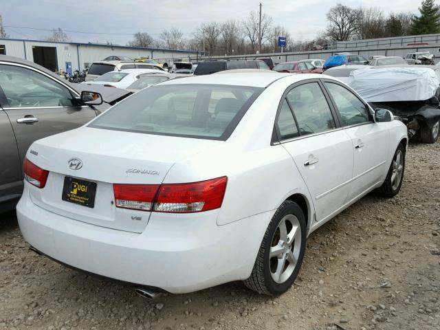 5NPEU46F86H136627 - 2006 HYUNDAI SONATA GLS WHITE photo 4