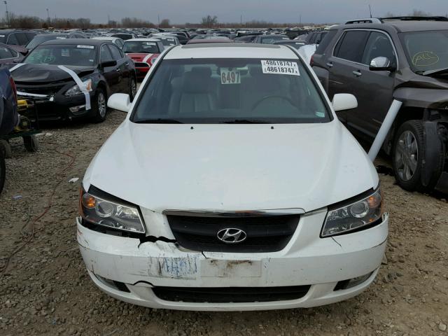 5NPEU46F86H136627 - 2006 HYUNDAI SONATA GLS WHITE photo 9