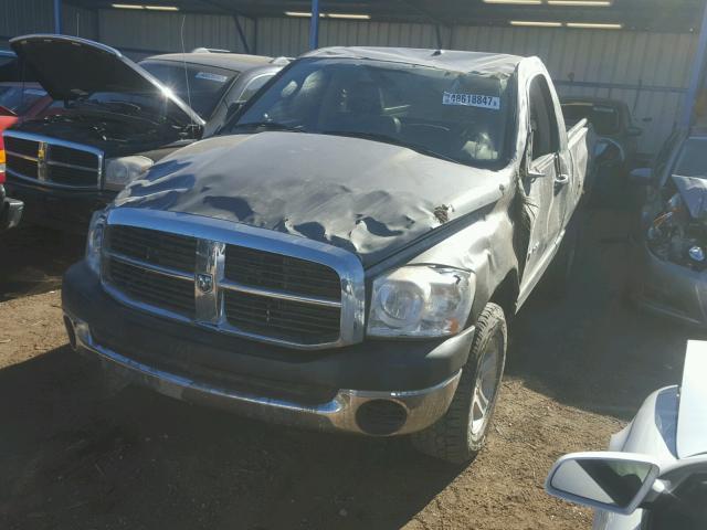 1D7HU16N28J206786 - 2008 DODGE RAM 1500 S GRAY photo 2