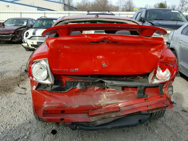 1G2AS18H697297542 - 2009 PONTIAC G5 RED photo 9