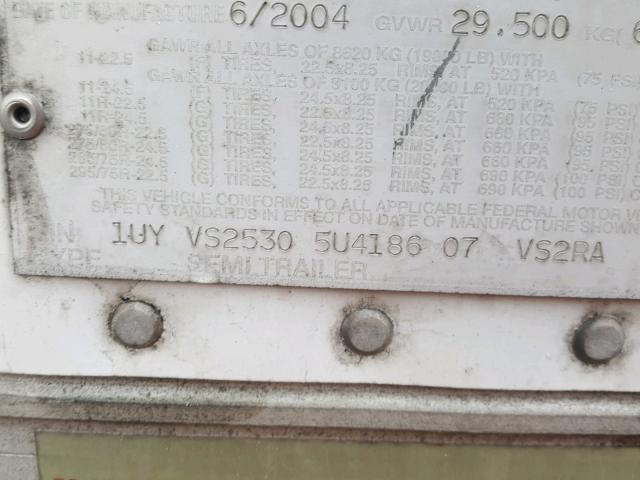 1UYVS25305U418607 - 2005 UTILITY TRAILER WHITE photo 10