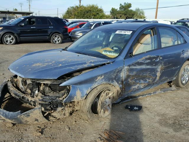 5NPET4AC6AH645317 - 2010 HYUNDAI SONATA GLS BLUE photo 9