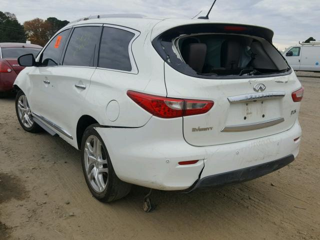 5N1AL0MN0DC301997 - 2013 INFINITI JX35 BASE WHITE photo 3