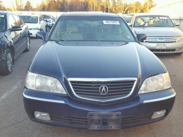 JH4KA9657YC005475 - 2000 ACURA 3.5RL BLUE photo 9