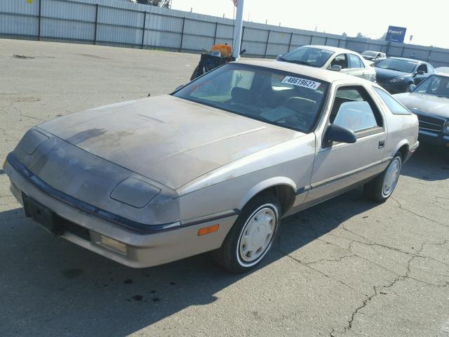 1B3XG24K4KG241265 - 1989 DODGE DAYTONA GRAY photo 2