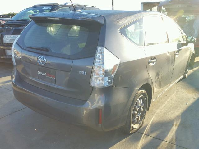 JTDZN3EU4C3095400 - 2012 TOYOTA PRIUS V CHARCOAL photo 4