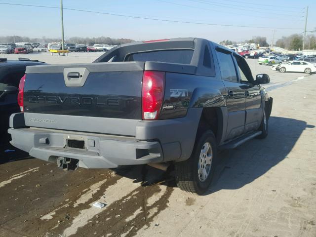 3GNEK13T82G221072 - 2002 CHEVROLET AVALANCHE BLACK photo 4